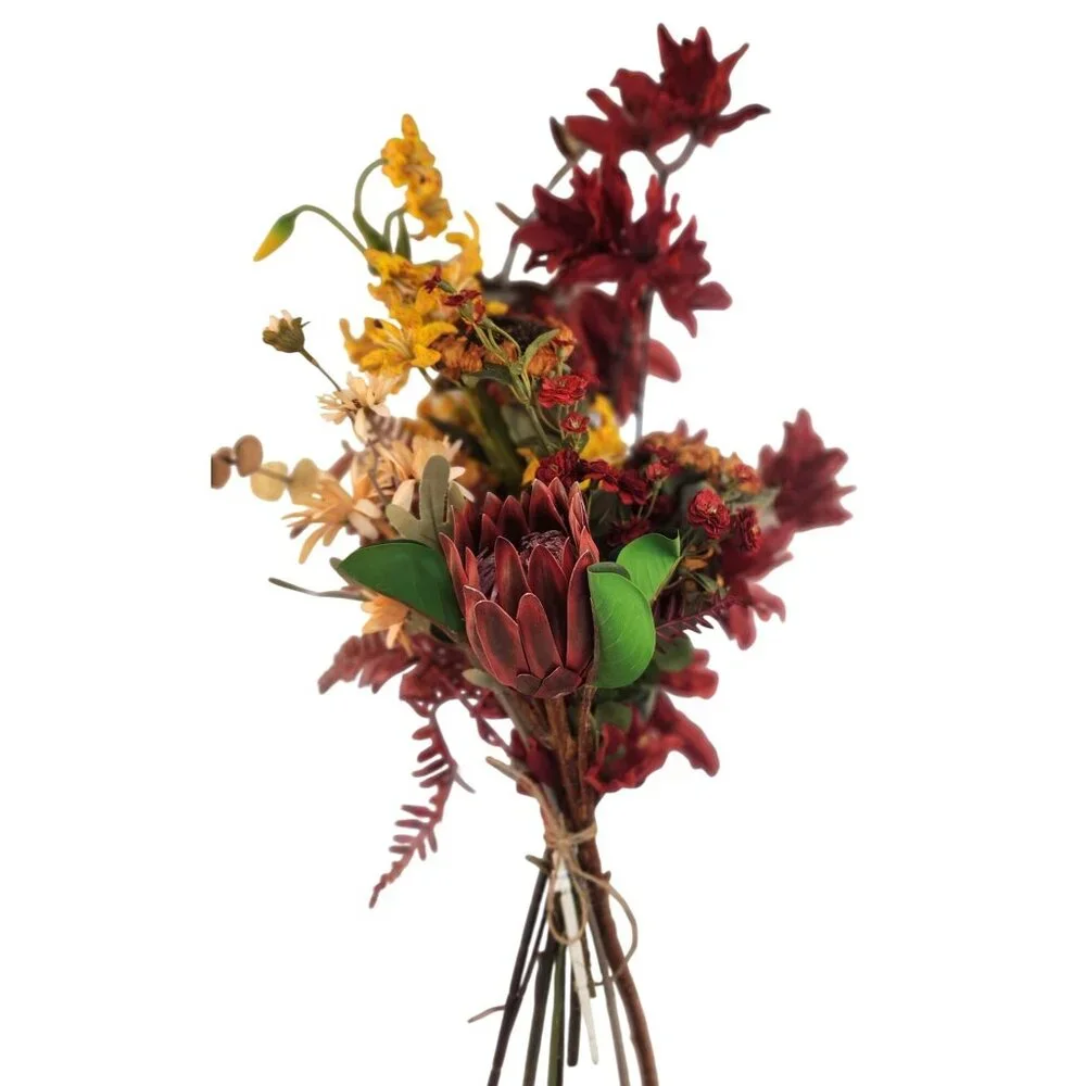 Artificial Mixed Floral Bouquet With Sunflowers Protea Lily & Daisies 20-25 Inch